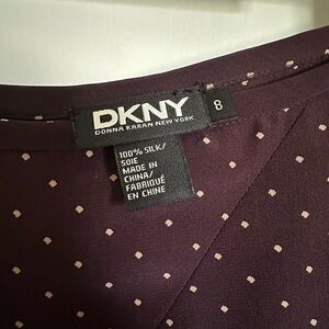 DKNY Deep Purple 100% Silk Skirt